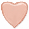 Фольгированное сердце - розовое золото - Заказать воздушные шары с доставкой по Екатеринбургу "ШарыДляВас"