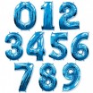 Цифры фольгированные, синие - Заказать воздушные шары с доставкой по Екатеринбургу "ШарыДляВас"