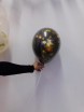 Шар в шаре с конфетти! черный + золото - Заказать воздушные шары с доставкой по Екатеринбургу "ШарыДляВас"