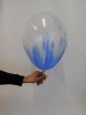 Шар с рисунком - синий + белый - Заказать воздушные шары с доставкой по Екатеринбургу "ШарыДляВас"