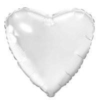 Фольгированное Сердце Белый блеск - Заказать воздушные шары с доставкой по Екатеринбургу "ШарыДляВас"