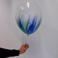 Шар с рисунком - синий + зеленый - Заказать воздушные шары с доставкой по Екатеринбургу "ШарыДляВас"