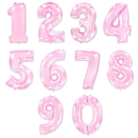 Цифры фольгированные, розовый - Заказать воздушные шары с доставкой по Екатеринбургу "ШарыДляВас"